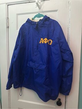 Alpha Phi Omega Rain Jacket Size XXL (Preowned, Needs Cleaning)